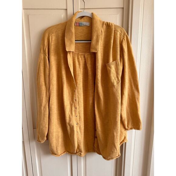 Free People Button Down Sweater Size Medium - Picture 2 of 8